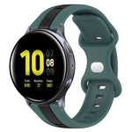 20mm バタフライバックル ツートーンシリコンウォッチバンド、Samsung Galaxy Watch Active 2 44mm用、Samsung Galaxy Watch 42mm用