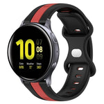 20mm バタフライバックル ツートーンシリコンウォッチバンド、Samsung Galaxy Watch Active 2 44mm用、Samsung Galaxy Watch 42mm用