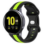 20mm バタフライバックル ツートーンシリコンウォッチバンド、Samsung Galaxy Watch Active 2 44mm用、Samsung Galaxy Watch 42mm用