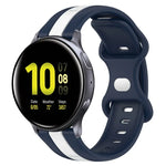 20mm バタフライバックル ツートーンシリコンウォッチバンド、Samsung Galaxy Watch Active 2 44mm用、Samsung Galaxy Watch 42mm用