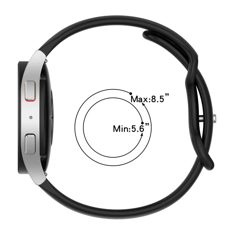 20mm バタフライバックル ツートーンシリコンウォッチバンド、Samsung Galaxy Watch Active 2 44mm用、Samsung Galaxy Watch 42mm用