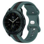 20mm バタフライバックル ツートーンシリコンウォッチバンド、Samsung Galaxy Watch Active 2 44mm用、Samsung Galaxy Watch 42mm用