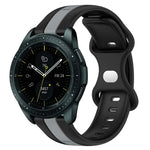 20mm バタフライバックル ツートーンシリコンウォッチバンド、Samsung Galaxy Watch Active 2 44mm用、Samsung Galaxy Watch 42mm用