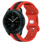 20mm バタフライバックル ツートーンシリコンウォッチバンド、Samsung Galaxy Watch Active 2 44mm用、Samsung Galaxy Watch 42mm用