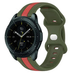 20mm バタフライバックル ツートーンシリコンウォッチバンド、Samsung Galaxy Watch Active 2 44mm用、Samsung Galaxy Watch 42mm用