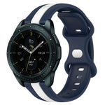 20mm バタフライバックル ツートーンシリコンウォッチバンド、Samsung Galaxy Watch Active 2 44mm用、Samsung Galaxy Watch 42mm用