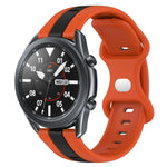 22mm バタフライバックル ツートーンシリコンウォッチバンド Samsung Galaxy Watch3 45mm用、Samsung Galaxy Watch 46mm用、Samsung Gear S3 Classic用、Samsung Gear S3 Frontier用