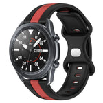 22mm バタフライバックル ツートーンシリコンウォッチバンド Samsung Galaxy Watch3 45mm用、Samsung Galaxy Watch 46mm用、Samsung Gear S3 Classic用、Samsung Gear S3 Frontier用