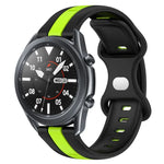22mm バタフライバックル ツートーンシリコンウォッチバンド Samsung Galaxy Watch3 45mm用、Samsung Galaxy Watch 46mm用、Samsung Gear S3 Classic用、Samsung Gear S3 Frontier用