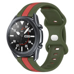 22mm バタフライバックル ツートーンシリコンウォッチバンド Samsung Galaxy Watch3 45mm用、Samsung Galaxy Watch 46mm用、Samsung Gear S3 Classic用、Samsung Gear S3 Frontier用