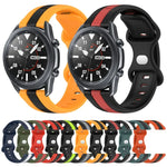22mm バタフライバックル ツートーンシリコンウォッチバンド Samsung Galaxy Watch3 45mm用、Samsung Galaxy Watch 46mm用、Samsung Gear S3 Classic用、Samsung Gear S3 Frontier用