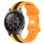 22mm バタフライバックル ツートーンシリコンウォッチバンド Samsung Galaxy Watch3 45mm用、Samsung Galaxy Watch 46mm用、Samsung Gear S3 Classic用、Samsung Gear S3 Frontier用