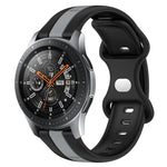 22mm バタフライバックル ツートーンシリコンウォッチバンド Samsung Galaxy Watch3 45mm用、Samsung Galaxy Watch 46mm用、Samsung Gear S3 Classic用、Samsung Gear S3 Frontier用