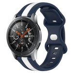 22mm バタフライバックル ツートーンシリコンウォッチバンド Samsung Galaxy Watch3 45mm用、Samsung Galaxy Watch 46mm用、Samsung Gear S3 Classic用、Samsung Gear S3 Frontier用