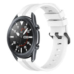 22mm 凹型ストライプシリコンウォッチバンド、Samsung Galaxy Watch3 45mm用、Samsung Galaxy Watch 46mm用、Samsung Gear S3 Classic用、Samsung Gear S3 Frontier用