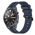 22mm 凹型ストライプシリコンウォッチバンド、Samsung Galaxy Watch3 45mm用、Samsung Galaxy Watch 46mm用、Samsung Gear S3 Classic用、Samsung Gear S3 Frontier用