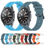 22mm 凹型ストライプシリコンウォッチバンド、Samsung Galaxy Watch3 45mm用、Samsung Galaxy Watch 46mm用、Samsung Gear S3 Classic用、Samsung Gear S3 Frontier用