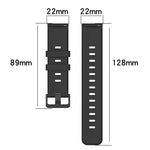 22mm 凹型ストライプシリコンウォッチバンド、Samsung Galaxy Watch3 45mm用、Samsung Galaxy Watch 46mm用、Samsung Gear S3 Classic用、Samsung Gear S3 Frontier用