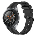 22mm 凹型ストライプシリコンウォッチバンド、Samsung Galaxy Watch3 45mm用、Samsung Galaxy Watch 46mm用、Samsung Gear S3 Classic用、Samsung Gear S3 Frontier用