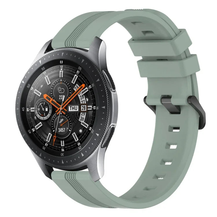22mm 凹型ストライプシリコンウォッチバンド、Samsung Galaxy Watch3 45mm用、Samsung Galaxy Watch 46mm用、Samsung Gear S3 Classic用、Samsung Gear S3 Frontier用