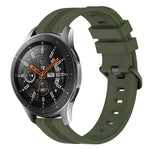 22mm 凹型ストライプシリコンウォッチバンド、Samsung Galaxy Watch3 45mm用、Samsung Galaxy Watch 46mm用、Samsung Gear S3 Classic用、Samsung Gear S3 Frontier用
