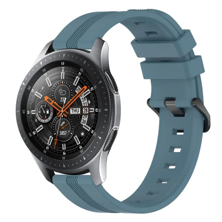 22mm 凹型ストライプシリコンウォッチバンド、Samsung Galaxy Watch3 45mm用、Samsung Galaxy Watch 46mm用、Samsung Gear S3 Classic用、Samsung Gear S3 Frontier用