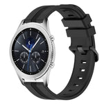 22mm 凹型ストライプシリコンウォッチバンド、Samsung Galaxy Watch3 45mm用、Samsung Galaxy Watch 46mm用、Samsung Gear S3 Classic用、Samsung Gear S3 Frontier用