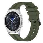 22mm 凹型ストライプシリコンウォッチバンド、Samsung Galaxy Watch3 45mm用、Samsung Galaxy Watch 46mm用、Samsung Gear S3 Classic用、Samsung Gear S3 Frontier用