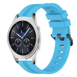 22mm 凹型ストライプシリコンウォッチバンド、Samsung Galaxy Watch3 45mm用、Samsung Galaxy Watch 46mm用、Samsung Gear S3 Classic用、Samsung Gear S3 Frontier用