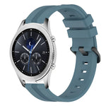 22mm 凹型ストライプシリコンウォッチバンド、Samsung Galaxy Watch3 45mm用、Samsung Galaxy Watch 46mm用、Samsung Gear S3 Classic用、Samsung Gear S3 Frontier用
