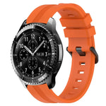 22mm 凹型ストライプシリコンウォッチバンド、Samsung Galaxy Watch3 45mm用、Samsung Galaxy Watch 46mm用、Samsung Gear S3 Classic用、Samsung Gear S3 Frontier用