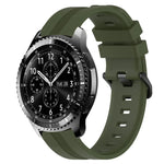 22mm 凹型ストライプシリコンウォッチバンド、Samsung Galaxy Watch3 45mm用、Samsung Galaxy Watch 46mm用、Samsung Gear S3 Classic用、Samsung Gear S3 Frontier用