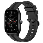 20mm Concave Striped Slicone Watch Band, For Amazfit GTS 4, For Amazfit GTS 3, For Amazfit GTS 2E, For Amazfit GTS 2 Mini