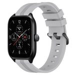 20mm Concave Striped Slicone Watch Band, For Amazfit GTS 4, For Amazfit GTS 3, For Amazfit GTS 2E, For Amazfit GTS 2 Mini