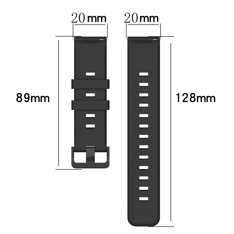 20mm Concave Striped Slicone Watch Band, For Amazfit GTS 4, For Amazfit GTS 3, For Amazfit GTS 2E, For Amazfit GTS 2 Mini