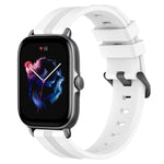 20mm Concave Striped Slicone Watch Band, For Amazfit GTS 4, For Amazfit GTS 3, For Amazfit GTS 2E, For Amazfit GTS 2 Mini