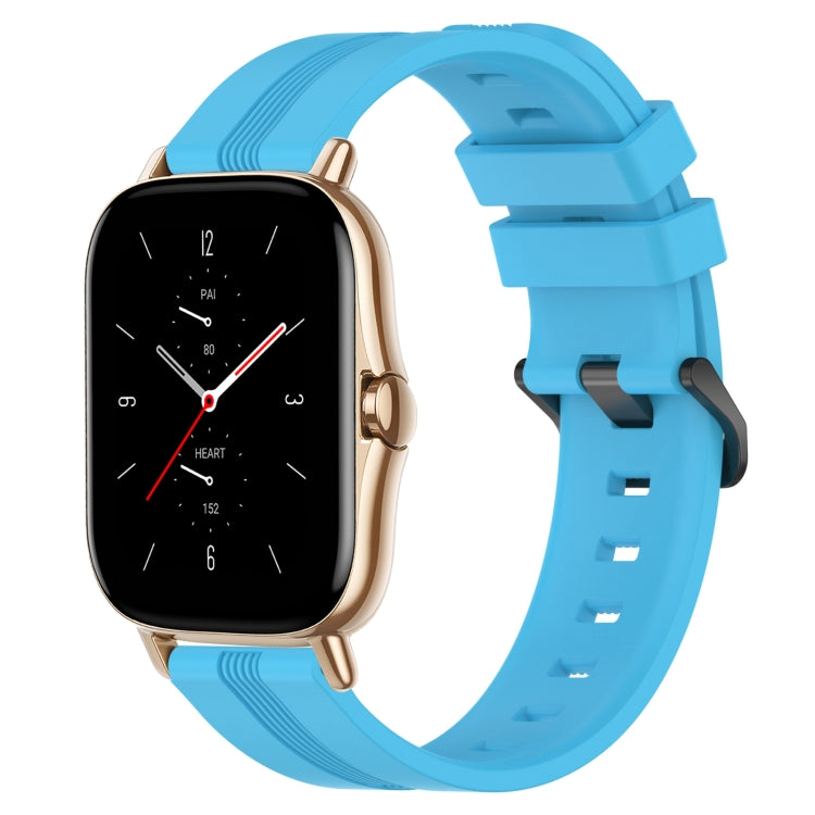 20mm Concave Striped Slicone Watch Band, For Amazfit GTS 2, For Amazfit GTS, For Amazfit GTR 42mm, For Amazfit Pop Pro