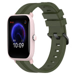 20mm Concave Striped Slicone Watch Band, For Amazfit GTS 2, For Amazfit GTS, For Amazfit GTR 42mm, For Amazfit Pop Pro