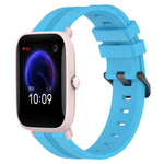 20mm Concave Striped Slicone Watch Band, For Amazfit GTS 2, For Amazfit GTS, For Amazfit GTR 42mm, For Amazfit Pop Pro