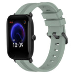 20mm Concave Striped Slicone Watch Band, For Amazfit Pop