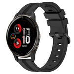 20mm Concave Striped Slicone Watch Band, For Garmin Vivomove Sport, For Garmin Venu 2 Plus, For Garmin Approach S40, For Garmin Forerunner 158