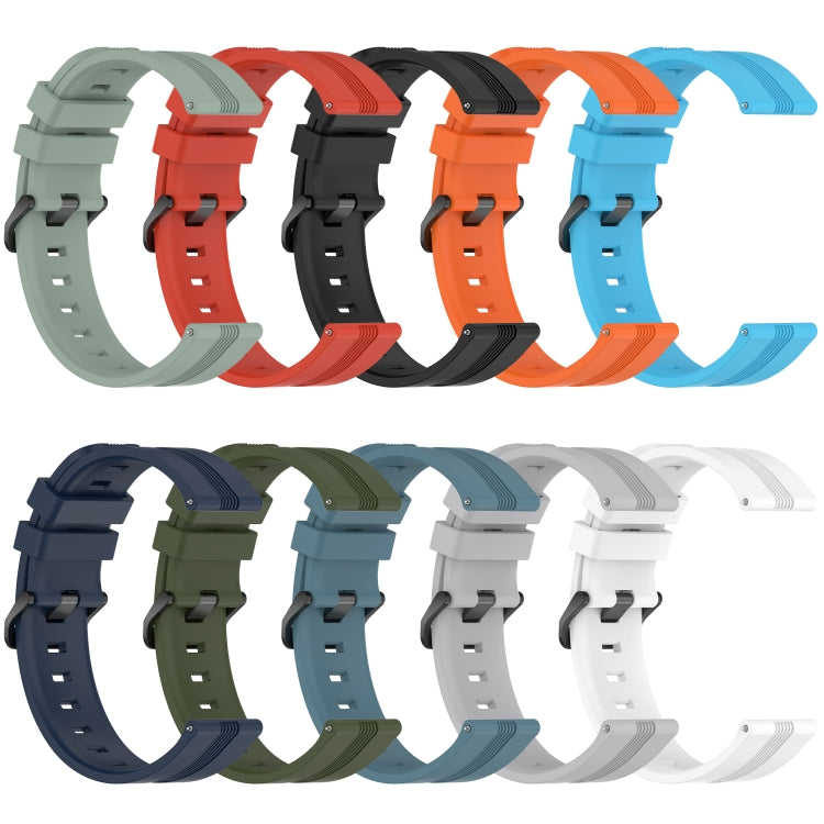 20mm Concave Striped Slicone Watch Band, For Garmin Forerunner 55, For Garmin Venu, For Garmin Venu SQ, For Garmin Garminmove Luxe
