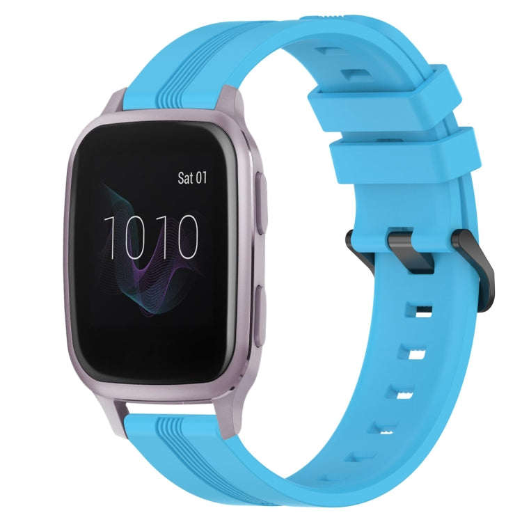 20mm Concave Striped Slicone Watch Band, For Garmin Forerunner 55, For Garmin Venu, For Garmin Venu SQ, For Garmin Garminmove Luxe