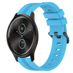 20mm Concave Striped Slicone Watch Band, For Garmin Garminmove Style, For Garmin Forerunner 645 Music, For Garmin Forerunner Sq2, For Garmin Forerunner Sq2 Music