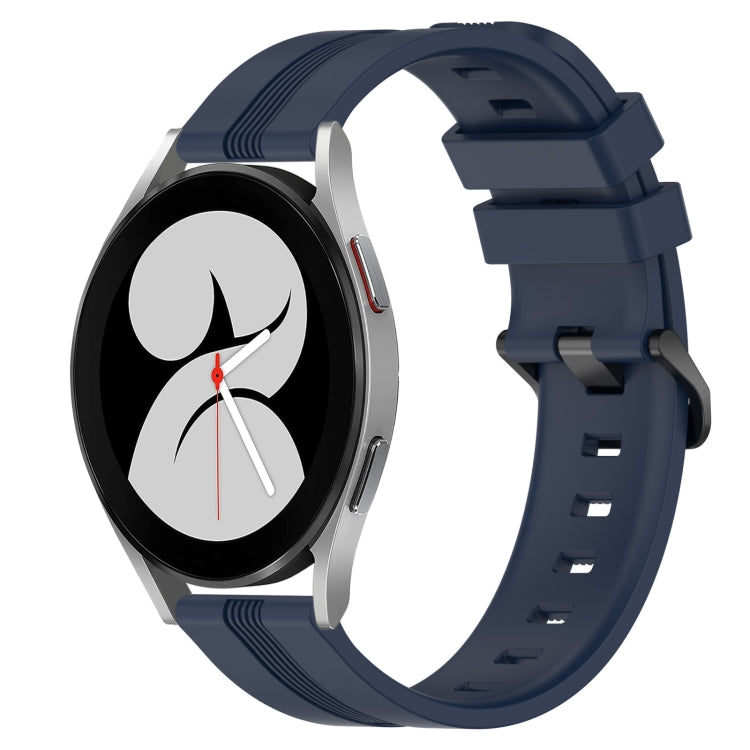 20mm Concave Striped Slicone Watch Band, For Samsung Galaxy Watch4 44mm, For Samsung Galaxy Watch4 40mm, For Samsung  Galaxy Watch 4 Classic 42mm, For Samsung  Galaxy Watch 4 Classic 46mm