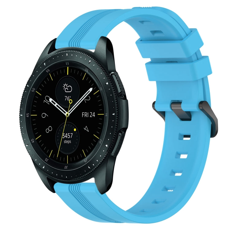 20mm Concave Striped Slicone Watch Band, For Samsung Galaxy Watch Active 2 40mm, For Samsung Galaxy Watch Active 2 44mm, For Samsung Galaxy Watch 42mm, For Samsung Galaxy Watch 6 44mm