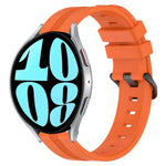 20mm Concave Striped Slicone Watch Band, For Samsung Galaxy Watch 6 40mm, For Samsung Galaxy Watch 6 Classic 43mm