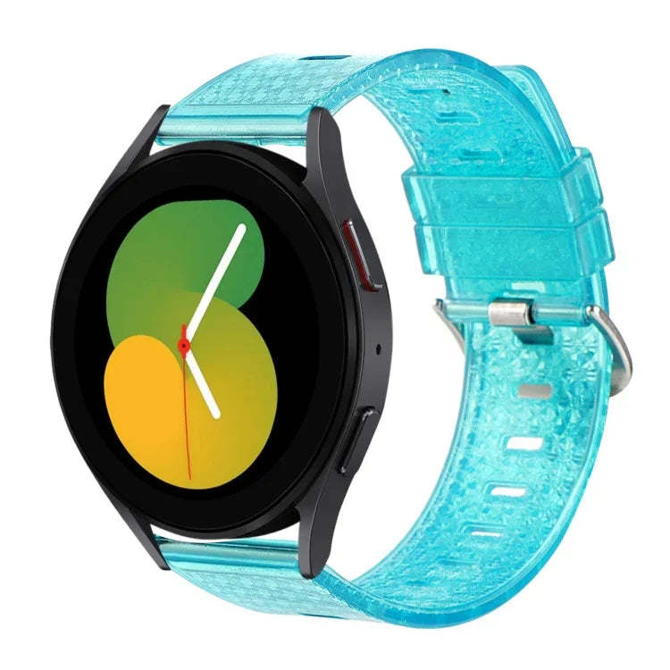 20mm Transparent Shiny Diamond TPU Watch Band, For Samsung Galaxy Watch 3 41mm, For Samsung Galaxy Watch 42mm, For Samsung Galaxy Watch5 40mm / 44mm, For Samsung Galaxy Watch5 Pro, For Samsung Galaxy Watch4 / Watch4 Classic, For Samsung Galaxy Watch3 4...