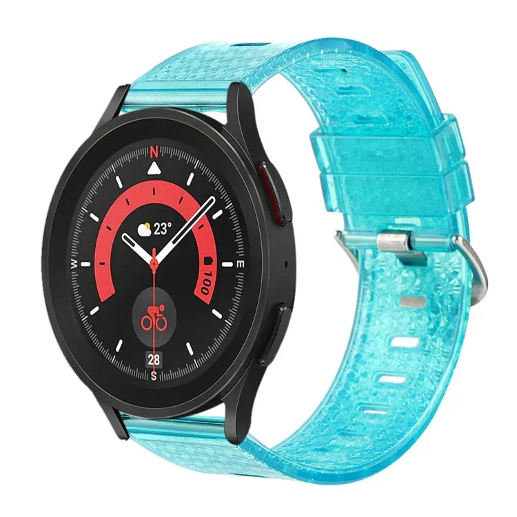 20mm Transparent Shiny Diamond TPU Watch Band, For Samsung Galaxy Watch 3 41mm, For Samsung Galaxy Watch 42mm, For Samsung Galaxy Watch5 40mm / 44mm, For Samsung Galaxy Watch5 Pro, For Samsung Galaxy Watch4 / Watch4 Classic, For Samsung Galaxy Watch3 4...