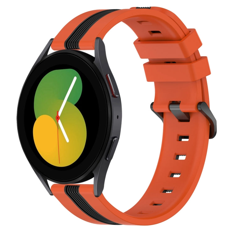 20mm 縦ツートンカラー シリコンウォッチバンド、Samsung Galaxy Watch5 44mm用、Samsung Galaxy Watch 6 Classic 47mm用、Samsung Galaxy Watch5 40mm用、Samsung Galaxy Watch5 Pro 45mm用
